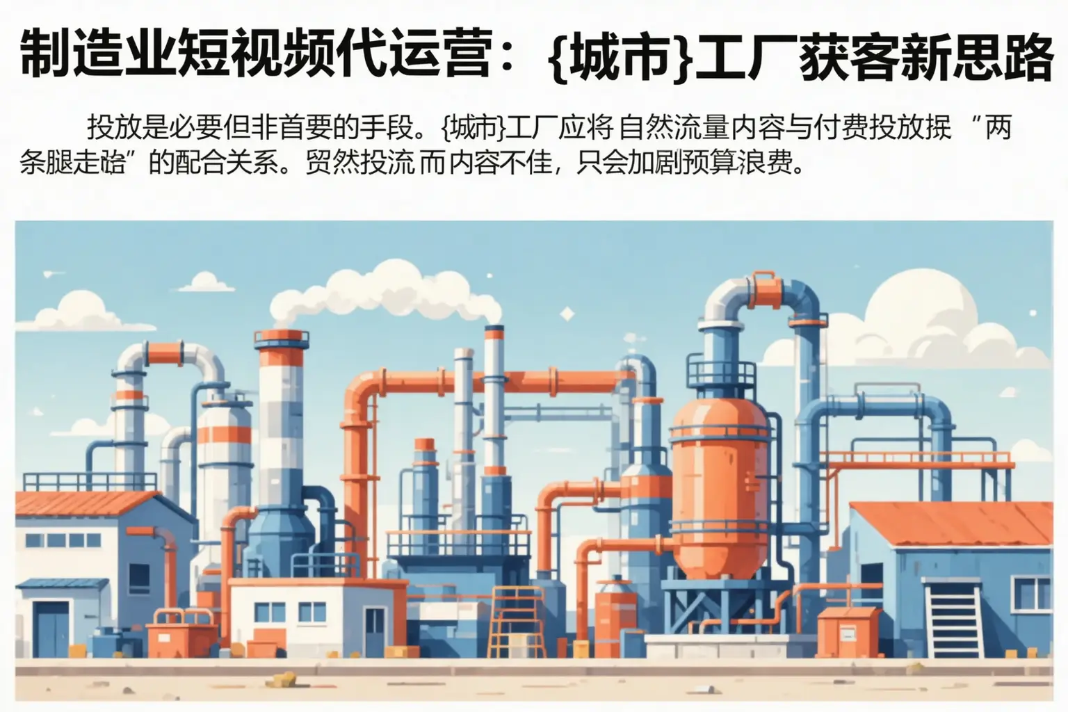 制造业短视频代运营:承德县工厂获客新思路